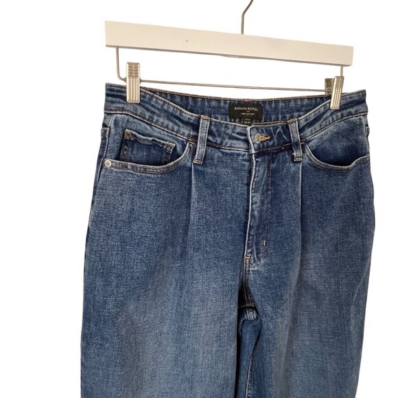 Banana Republic Factory Wide Cuffed Pleated Wide Leg Crop - Picture 2 of 10